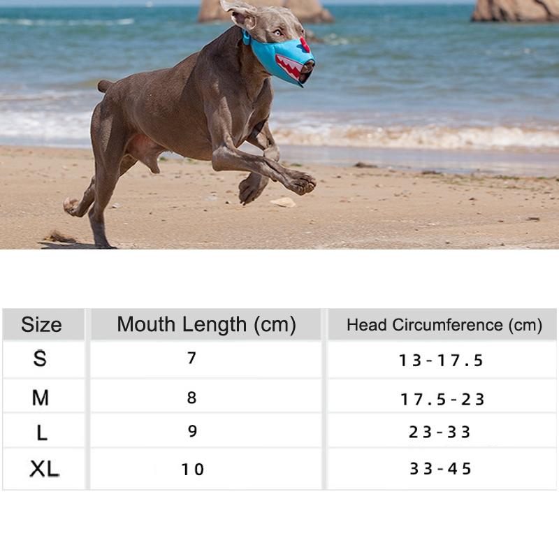 Cartoon Dog Mouth Cover Anti-Bite Nylon Dog Mask - Size L - Yellow - S