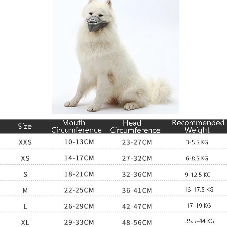 Dog Mouth Cover Anti-Bite Mesh Dog Mouth Cover Medium And Large Dogs Anti-Drop Mask L - Gray