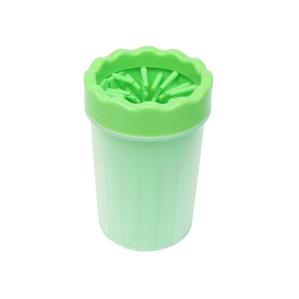 Ondoing Pet Foot Cleaner Dog Cat Paw Washer Pet Feet Brush Grooming Tool Small Large Mug-L-Green