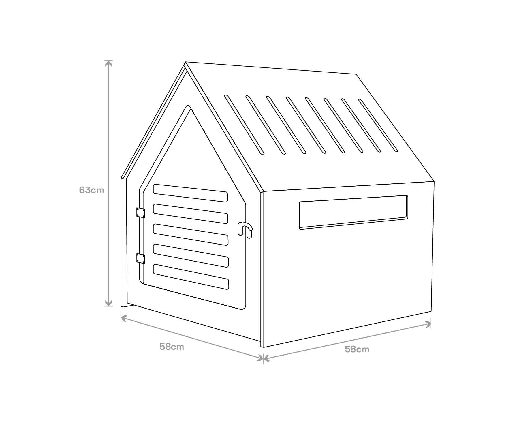 Modern Pet House Dog Crate (Black)