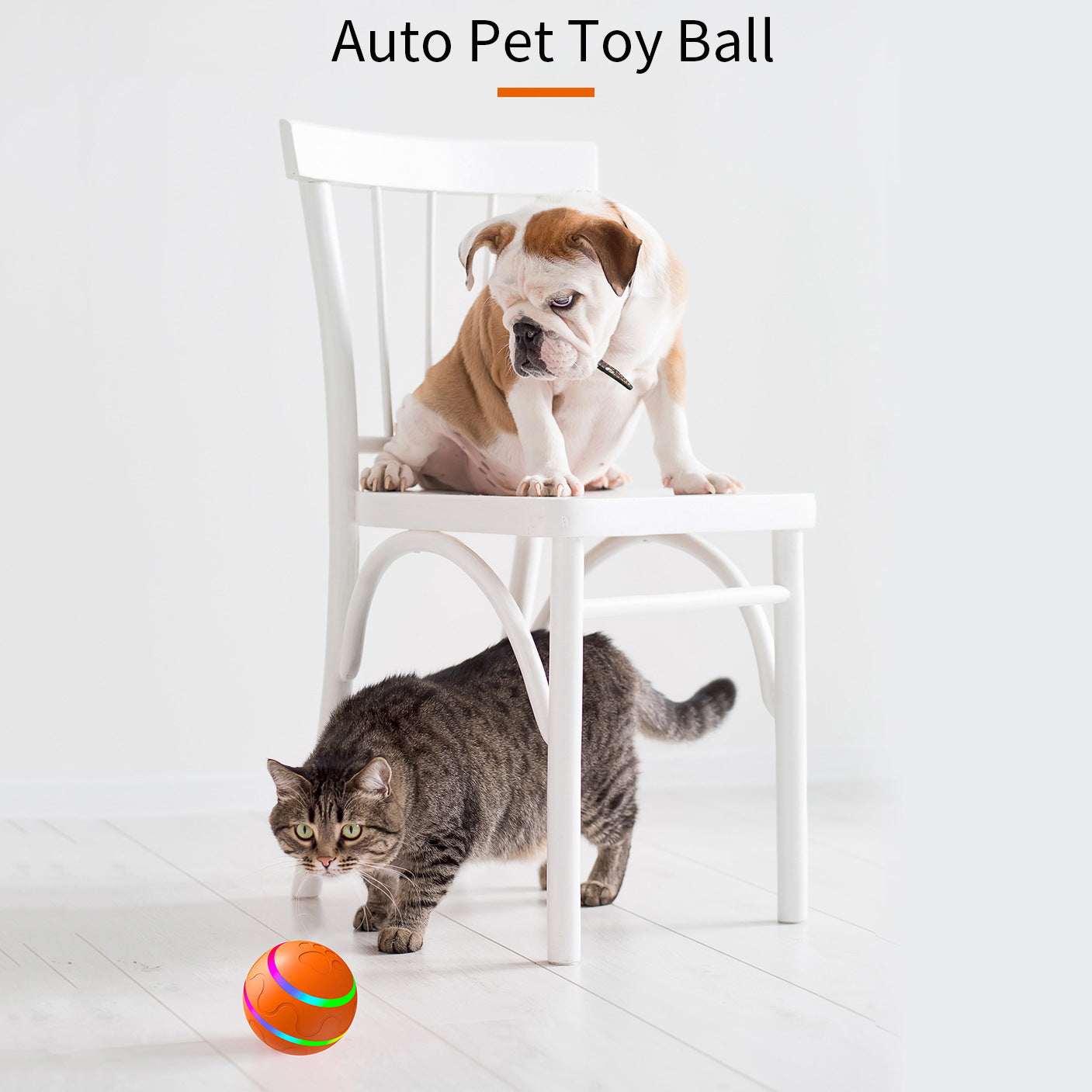 Interactive Auto Pet Toy Ball with Remote Control - USB Rechargeable, LED Lights, Sturdy & Waterproof(yellow)
