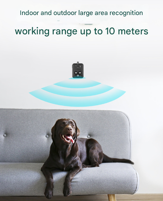 Black Advanced Ultrasonic Anti-Barking Device - Tri-Core Sonic Bark Control, 3 Frequencies, 10m Range, USB-C Rechargeable
