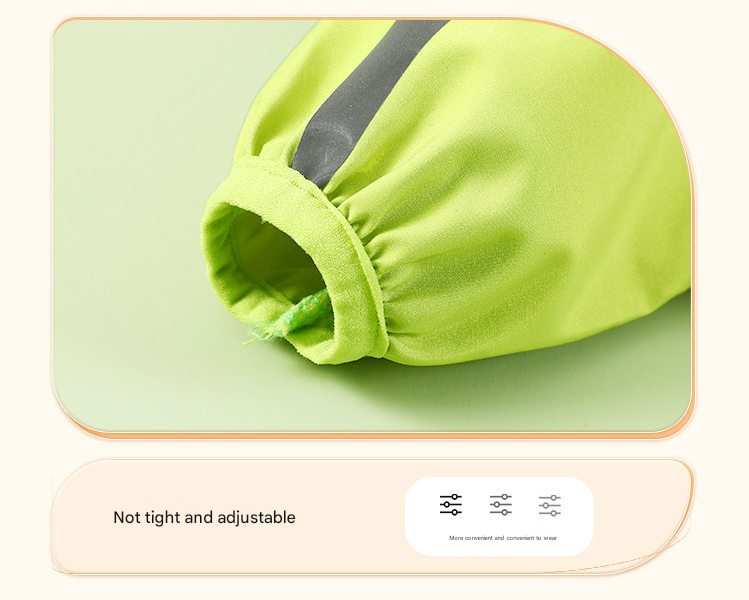 Colorblock (Beige blue) Dog Raincoat - Waterproof with Hood and Reflective Strips (Size XL)