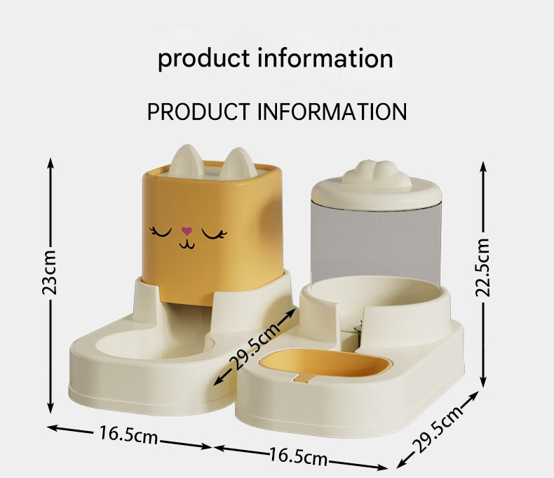 Blue Automatic Pet Feeder and Water Dispenser Set - Large Capacity Gravity Food & Water Combo for Cats & Dogs